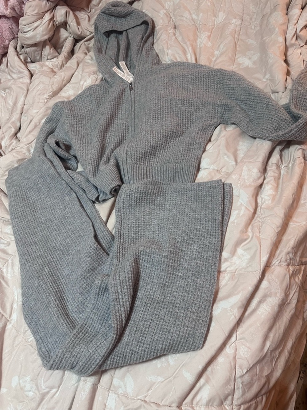 Alo plush waffle cashmere set